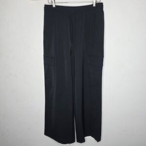 Athleta Easy Fleece Mid Rise Cargo Pant Black Women's Size Small S